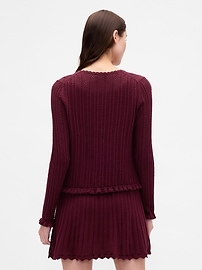 100% Cotton Pointelle Cardigan