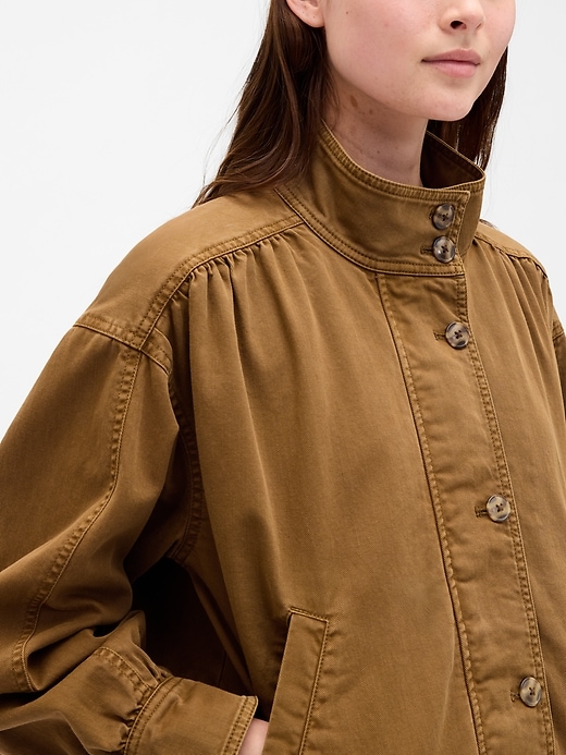 Image number 4 showing, Oversized Twill Bubble Jacket