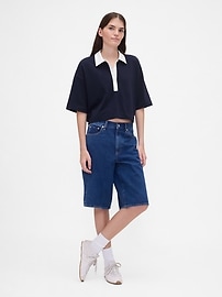 Organic Cotton VintageSoft Heavyweight Crop Polo Shirt