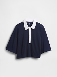 Organic Cotton VintageSoft Heavyweight Crop Polo Shirt