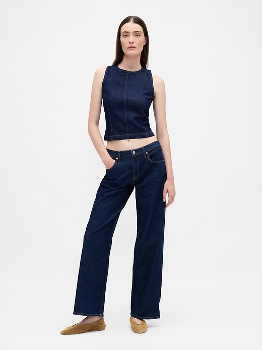 Image number 2 showing, Denim Crop Shell Tank Top