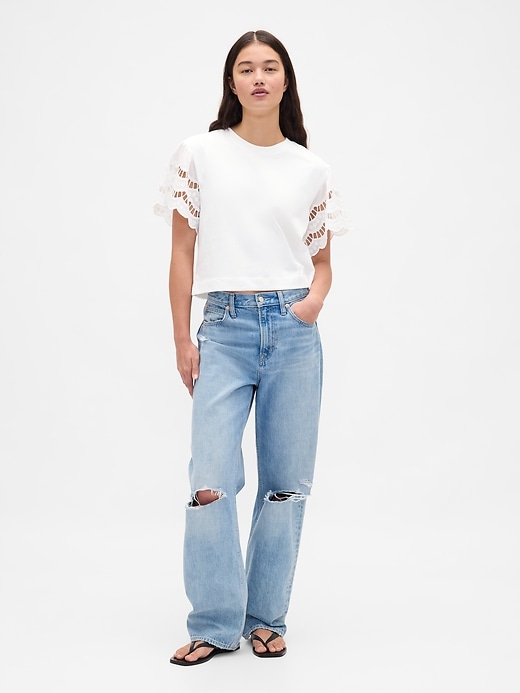 Image number 2 showing, Organic Cotton VintageSoft Heavyweight Crop T-Shirt