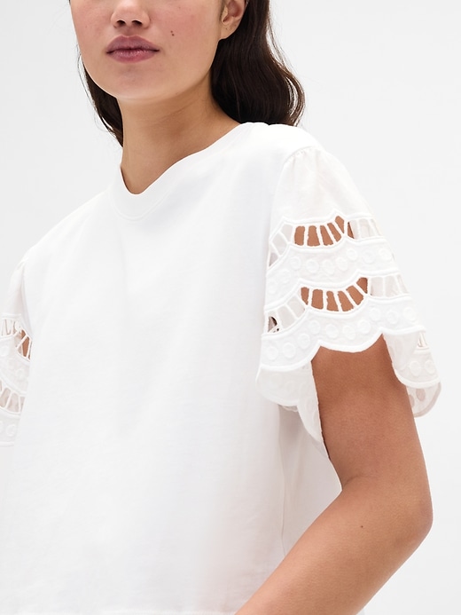 Image number 4 showing, Organic Cotton VintageSoft Heavyweight Crop T-Shirt
