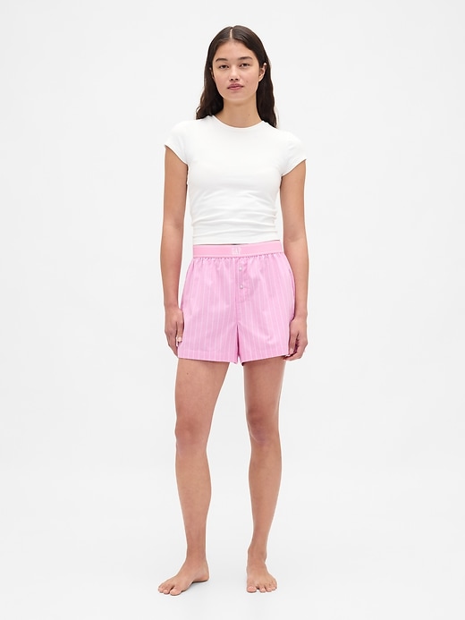 Image number 1 showing, Poplin Logo PJ Boxer Shorts