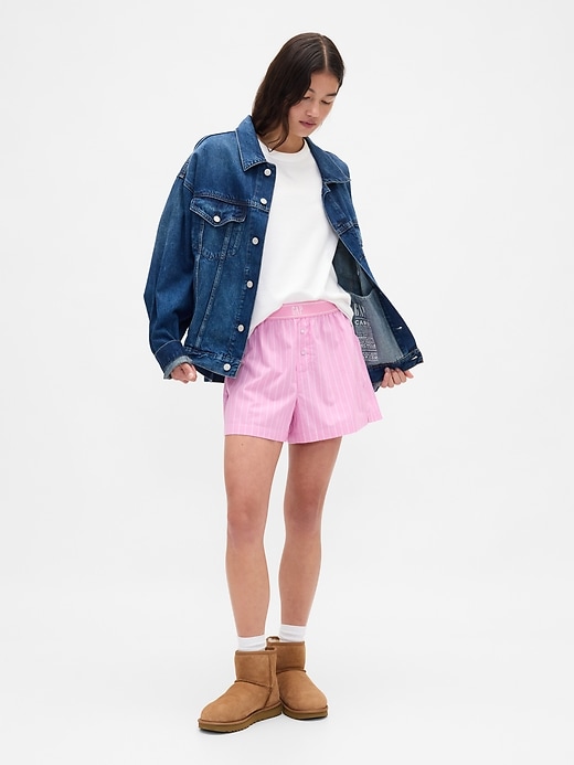 Image number 5 showing, Poplin Logo PJ Boxer Shorts