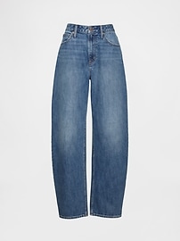 Curvy Mid Rise Barrel Jeans