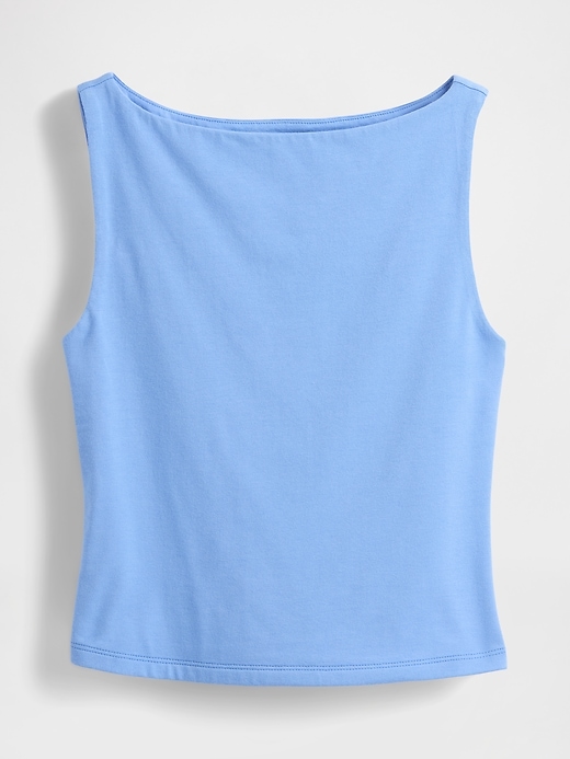 Image number 4 showing, CloseKnit Jersey Boatneck Crop Tank Top