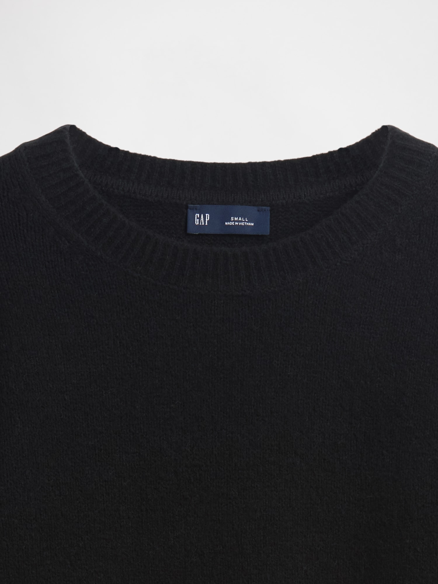 Женский свитер Gap CashSoft Crewneck, цвет: Чёрный — фото 4