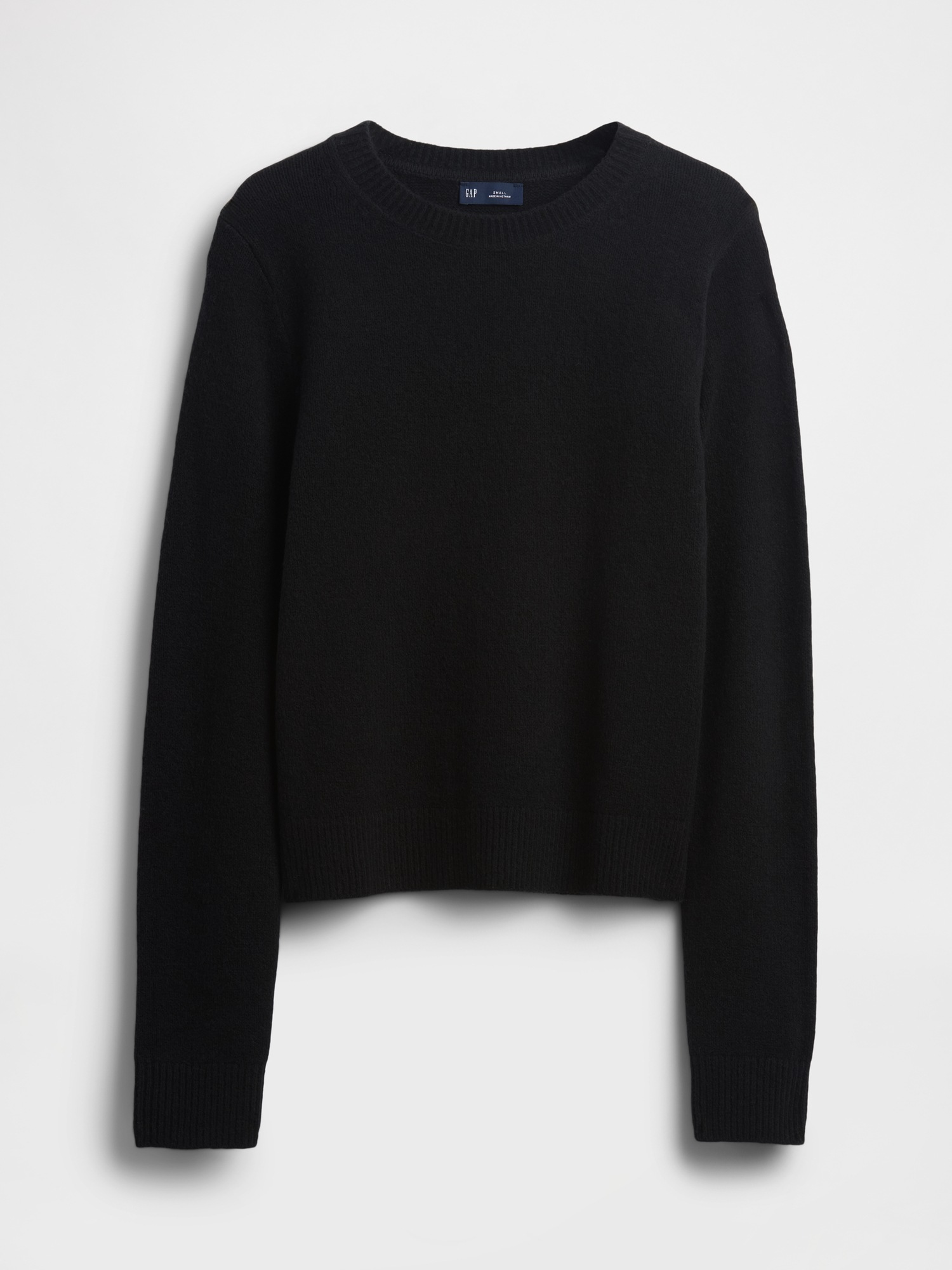 Женский свитер Gap CashSoft Crewneck, цвет: Чёрный — фото 5