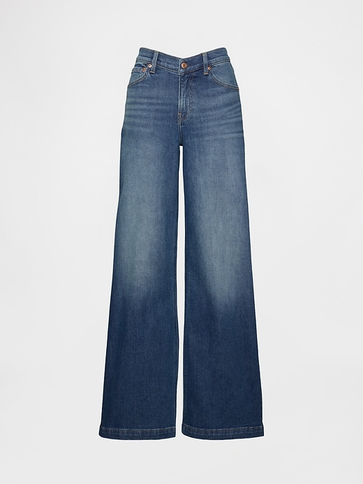 Image number 7 showing, High Rise Stride Wide-Leg Jeans