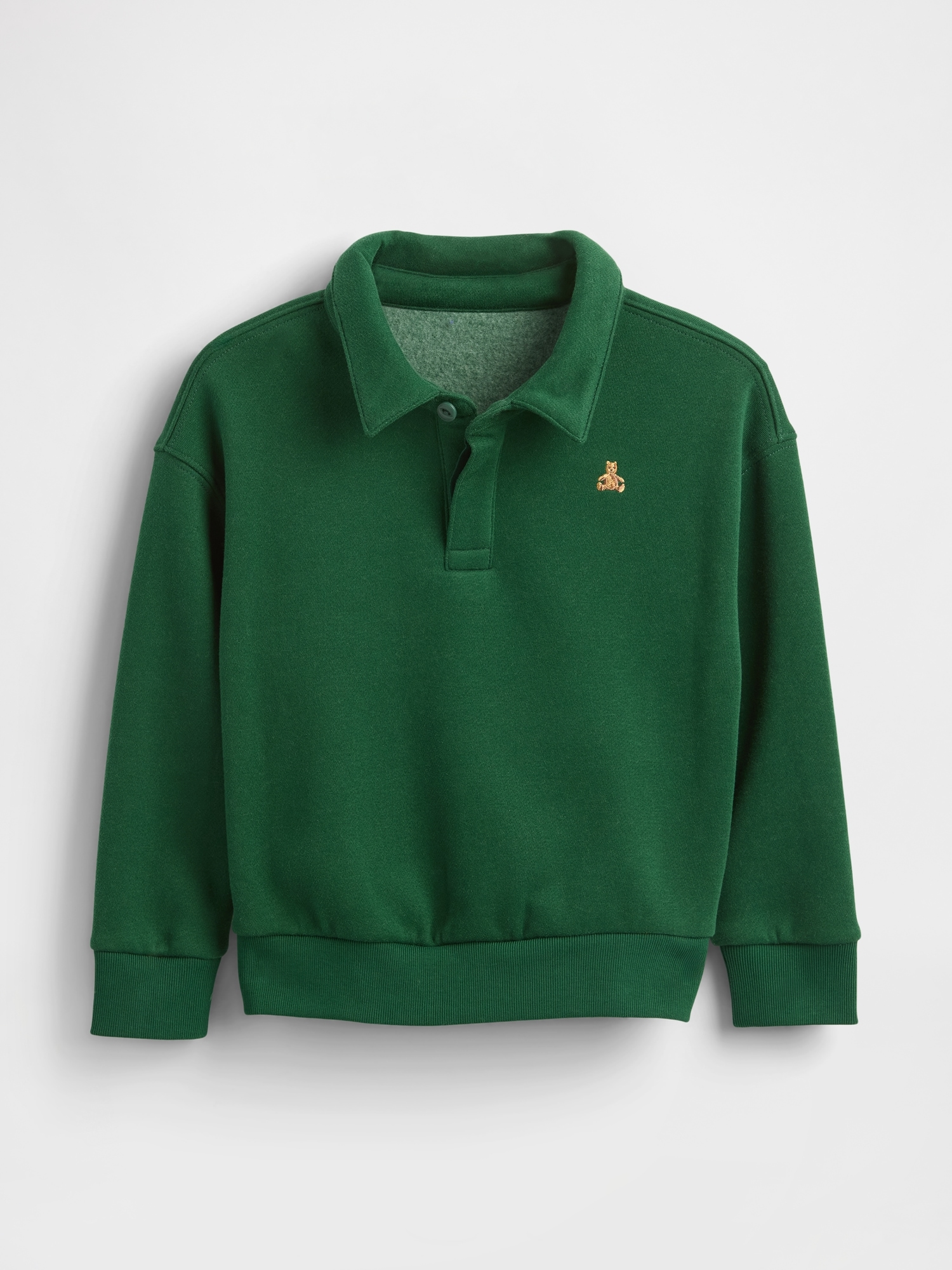 Baby & Toddler VintageSoft Polo Sweatshirt - Evergreen Green