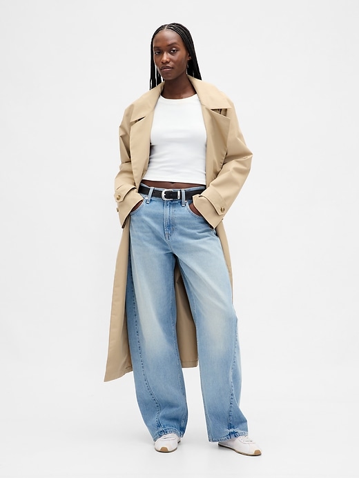 Image number 3 showing, High Rise Baggy Barrel Jeans