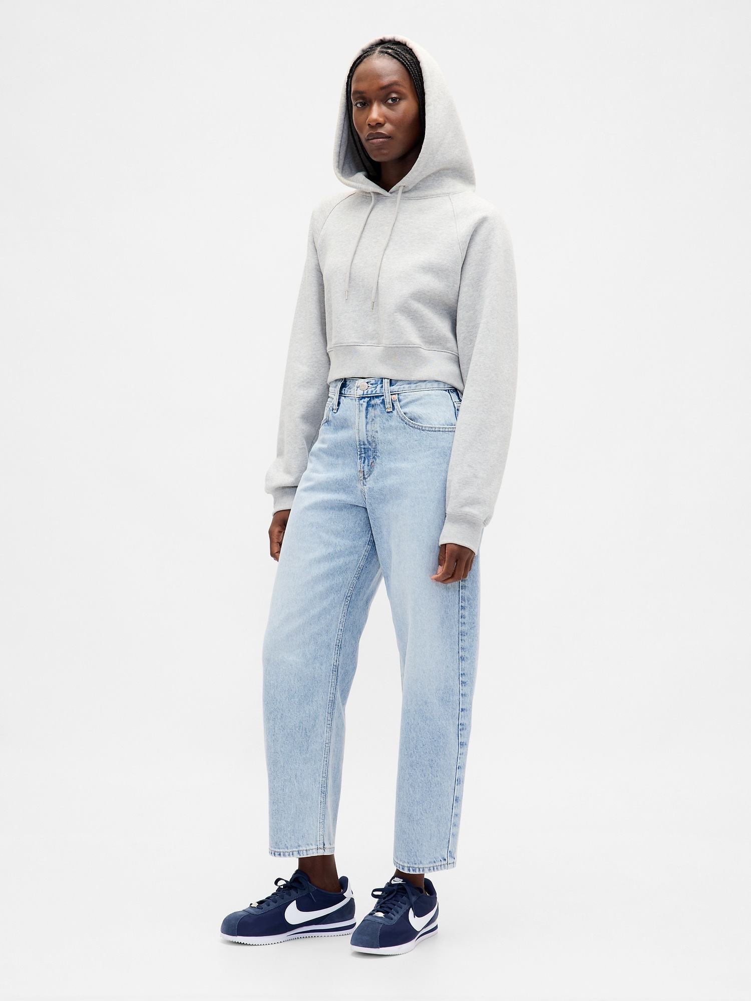 Женские джинсы Gap High Rise Barrel Crop Jeans — фото 3