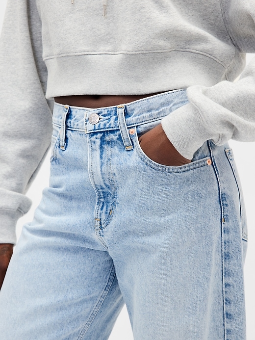 Image number 6 showing, High Rise Crop Barrel Jeans