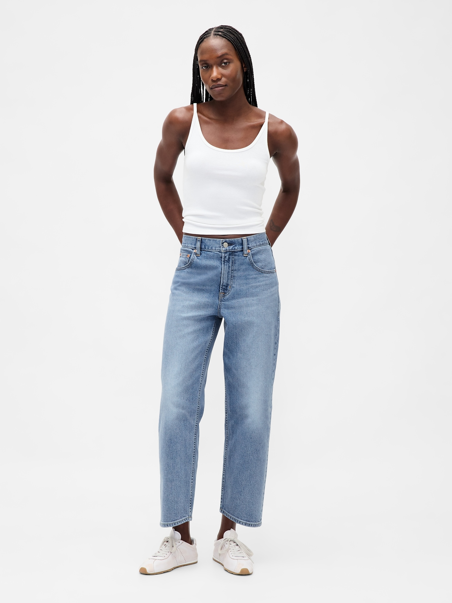 Gap Mid Rise Relaxed Crop Jeans