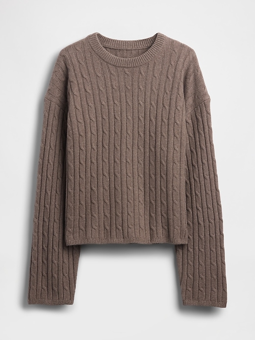 Image number 5 showing, CashSoft Oversized Cable-Knit Sweater