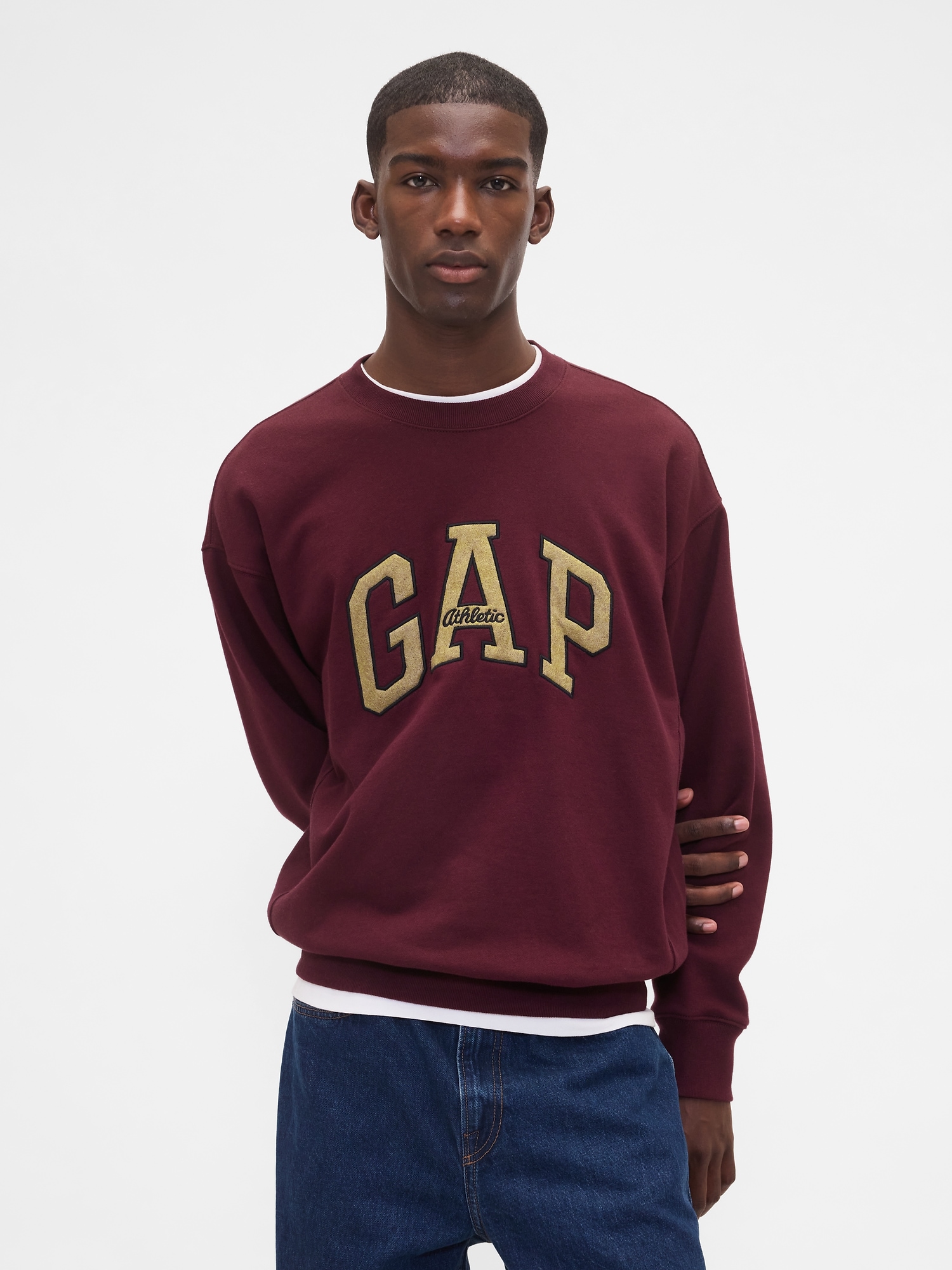 Heavyweight Oversized Logo Sweatshirt - Red