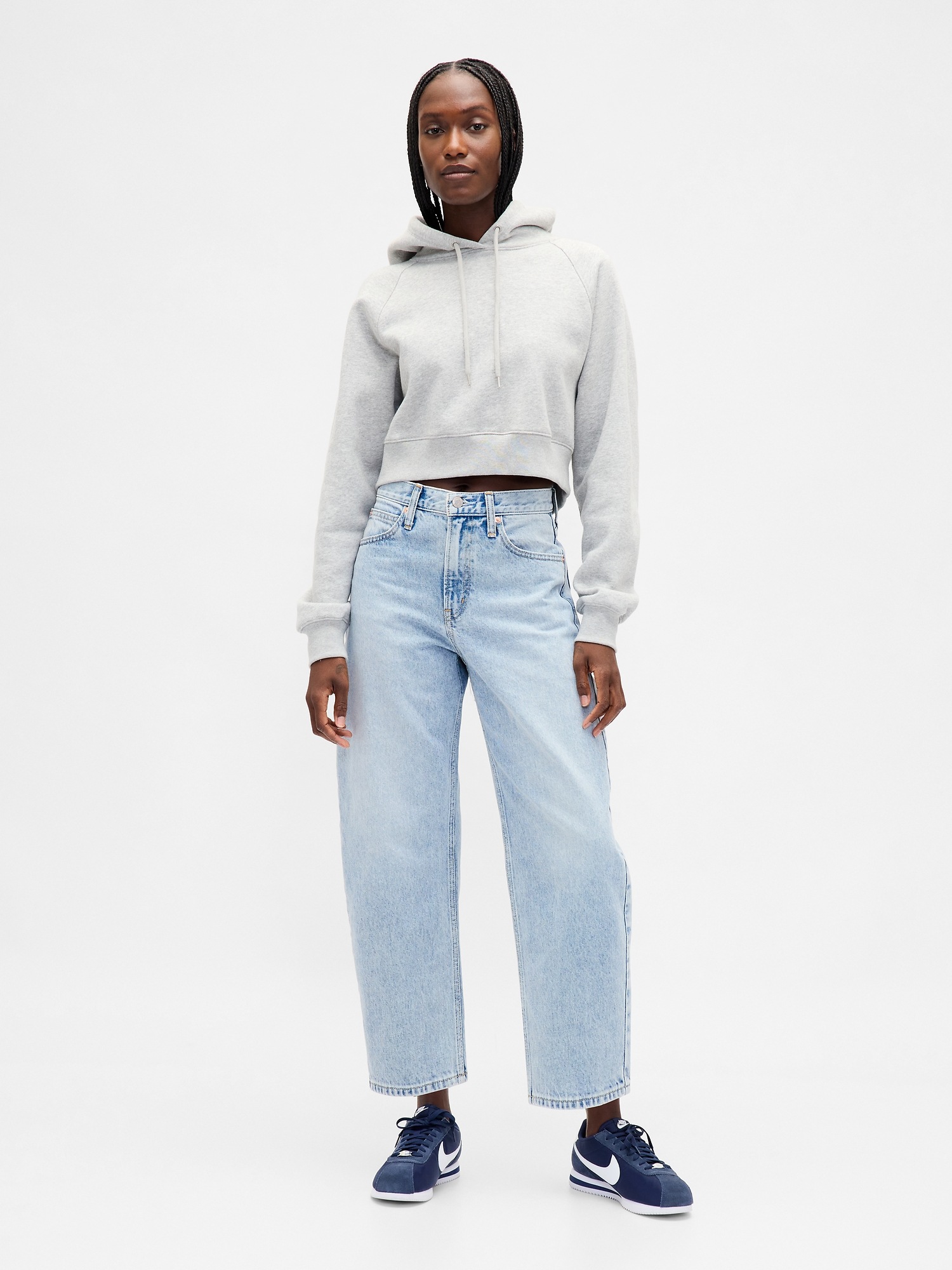 Женские джинсы Gap High Rise Barrel Crop Jeans
