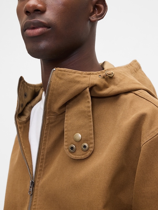 Image number 4 showing, Canvas Hooded Jacket