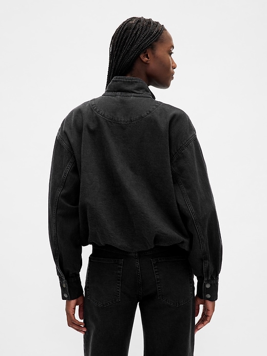 Image number 3 showing, Denim Bubble Jacket