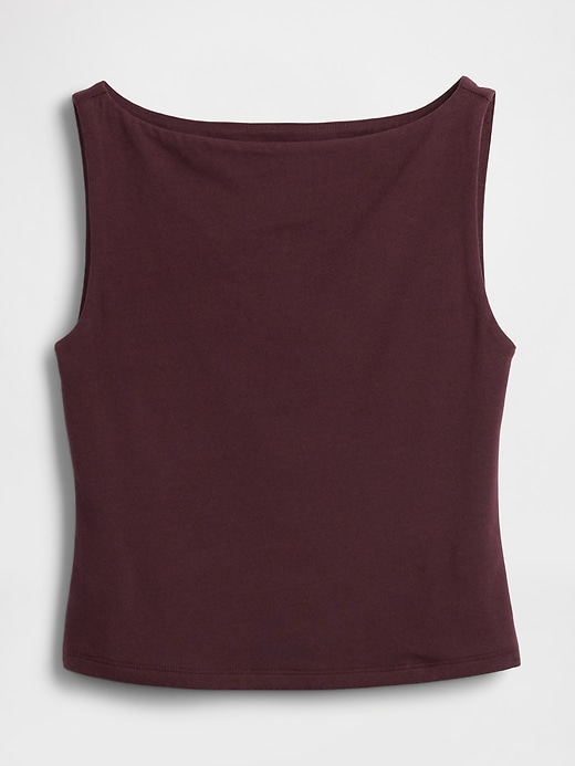 Image number 5 showing, CloseKnit Jersey Boatneck Crop Tank Top