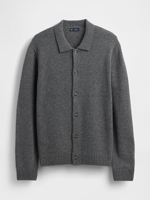 Image number 5 showing, Merino Wool-Blend Cardigan Sweater