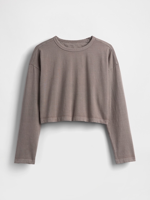 Image number 5 showing, Organic Cotton VintageSoft Heavyweight Crop T-Shirt