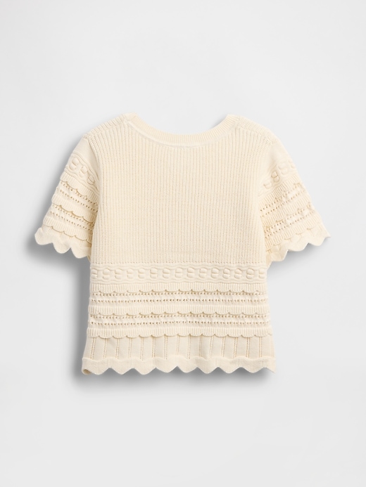 Image number 2 showing, Baby & Toddler Scalloped Mixed-Stitch Sweater