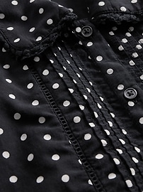 Puff-Sleeve Collared Top