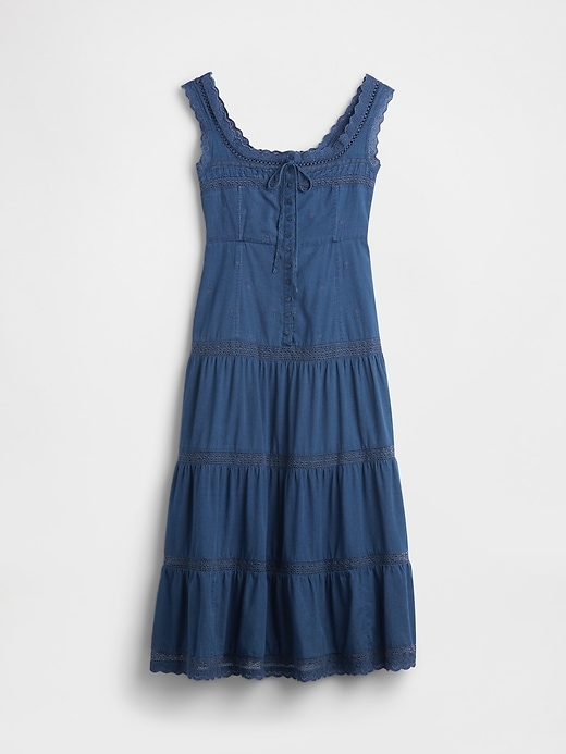 Image number 7 showing, Lace-Trim Tiered Maxi Dress