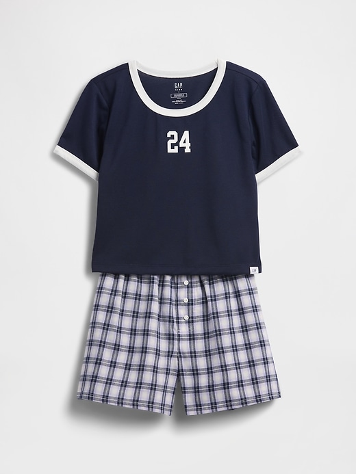 Image number 1 showing, Kids Recycled PJ Short Set