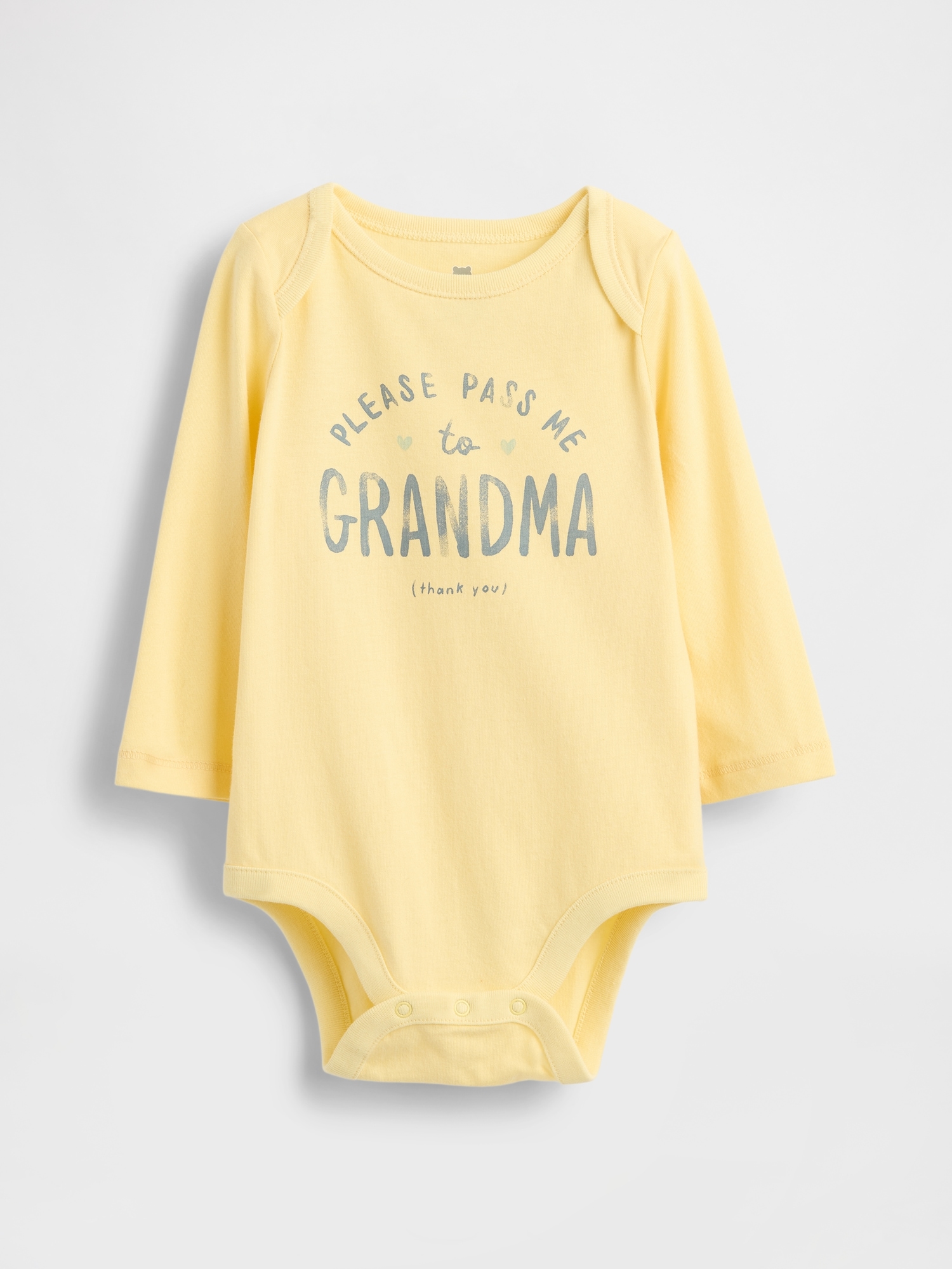 Baby First Favorites Organic Cotton Graphic Bodysuit - Light Yellow Grandma
