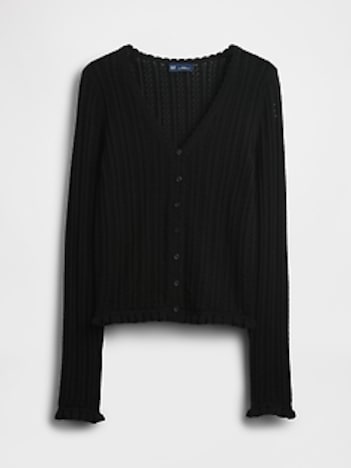 100% Cotton Pointelle Cardigan
