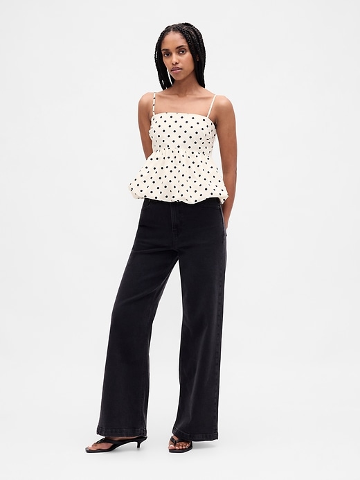 Image number 2 showing, Poplin Bubble Crop Top