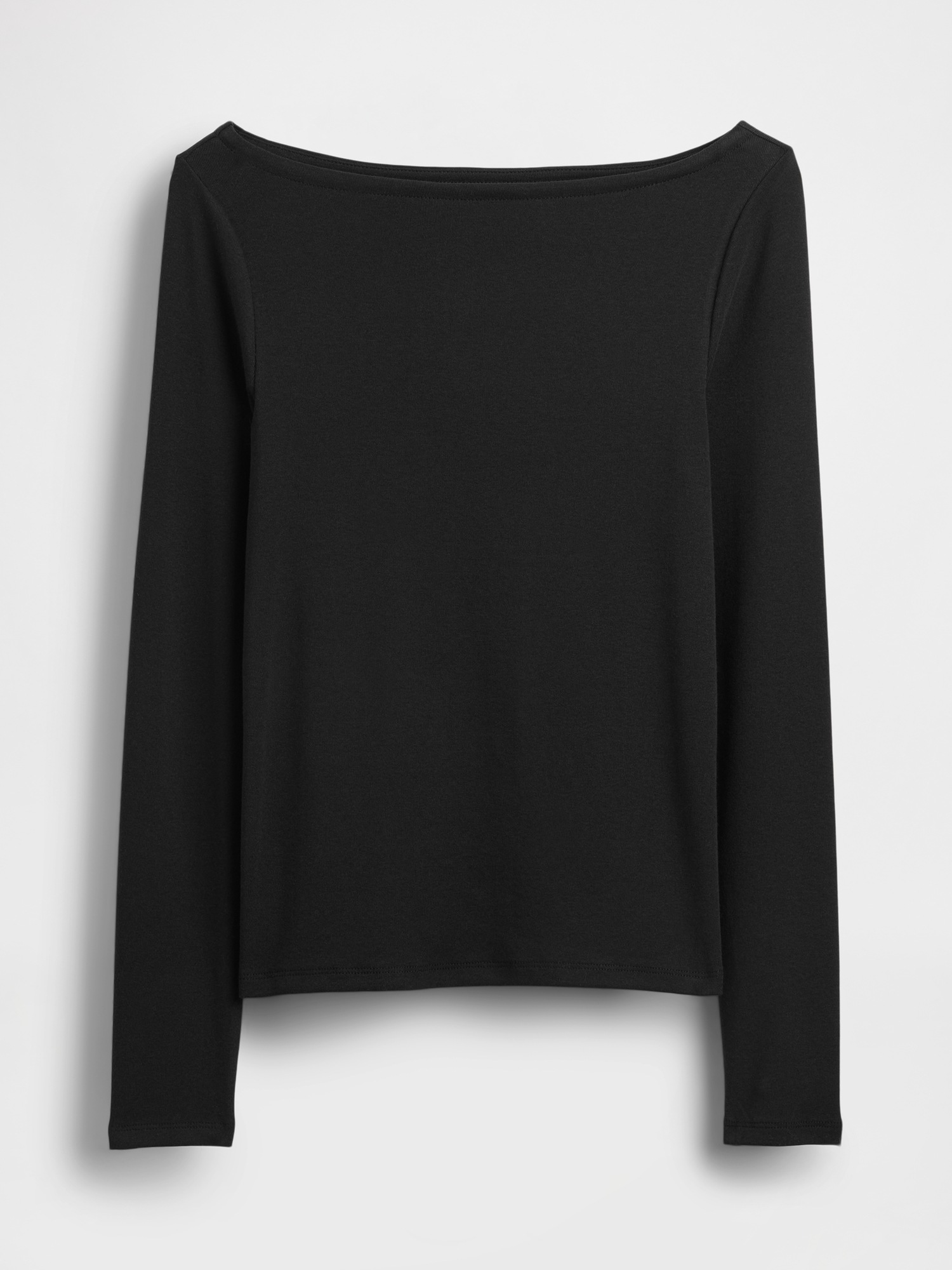 Женская футболка Gap Modern Boatneck, цвет: Чёрный — фото 4