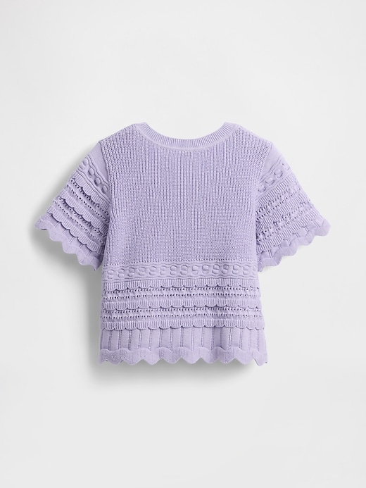 Image number 2 showing, Baby & Toddler Scalloped Mixed-Stitch Sweater