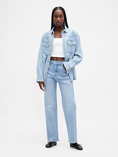 High Rise Relaxed Straight Jeans
