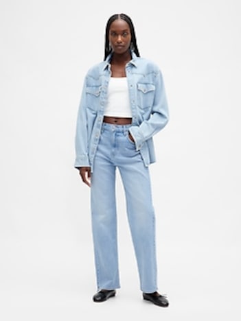 High Rise Relaxed Straight Jeans