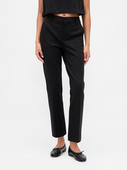 Image number 2 showing, High Rise Ponte Slim Crop Pants