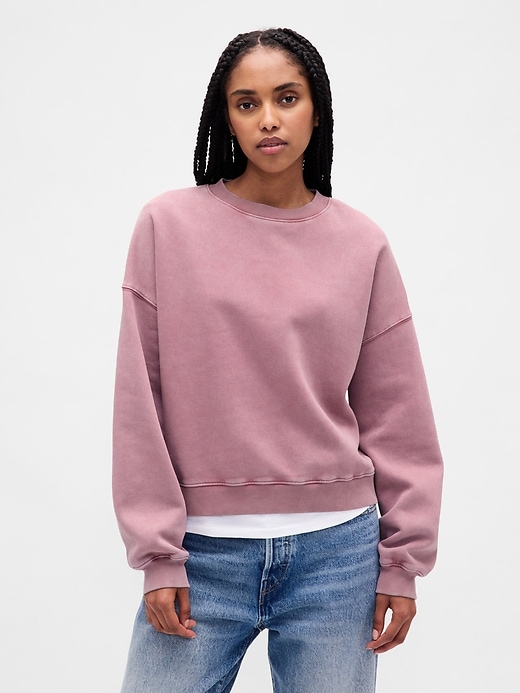 Image number 1 showing, VintageSoft Wedge Crewneck Sweatshirt