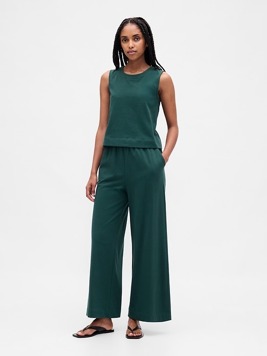 Image number 1 showing, Heavyweight Organic Cotton Wide-Leg Pants