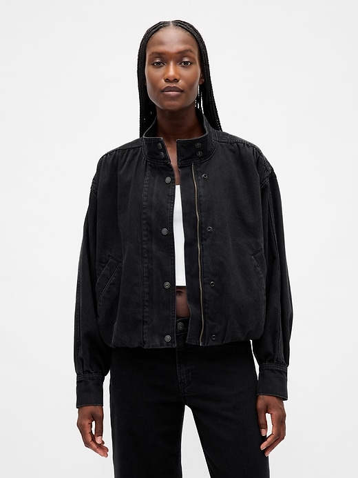 Image number 1 showing, Denim Bubble Jacket