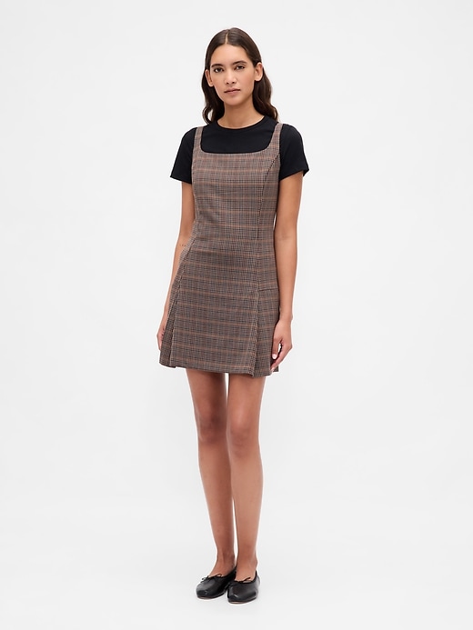 Image number 1 showing, Square-Neck Pleated Mini Dress