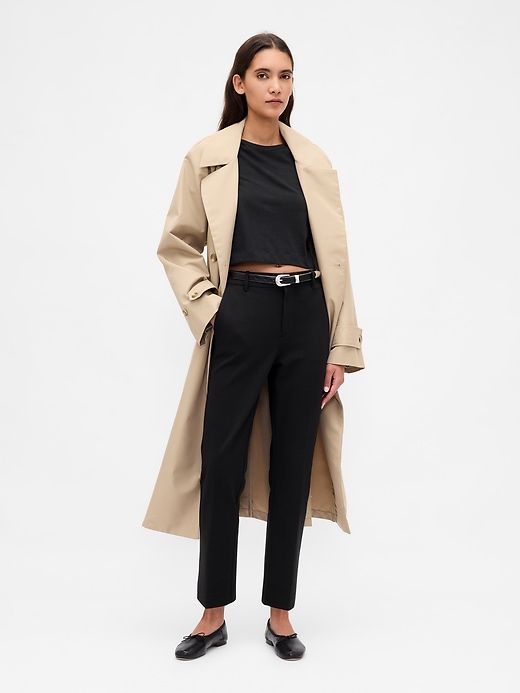 Image number 1 showing, High Rise Ponte Slim Crop Pants