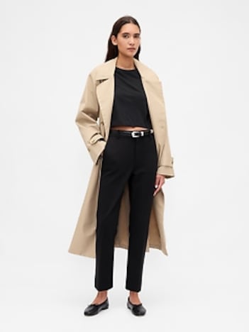 High Rise Ponte Slim Crop Pants