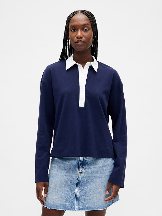 Image number 1 showing, Organic Cotton VintageSoft Heavyweight Polo Shirt