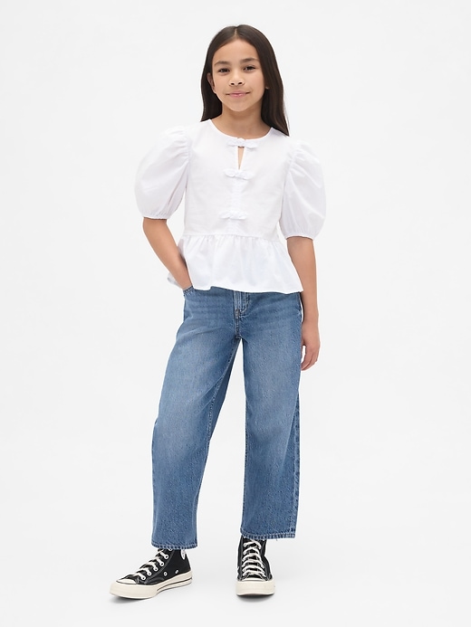 Image number 1 showing, Kids Mid Rise UltraSoft Relaxed Crop Jeans