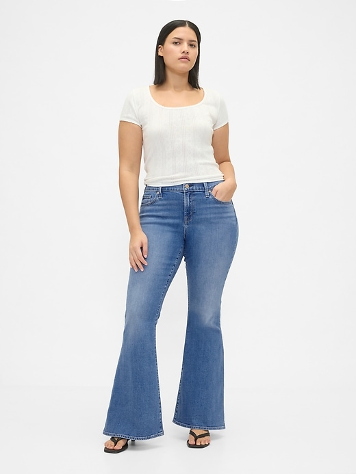 Image number 5 showing, Low Rise Flare Jeans