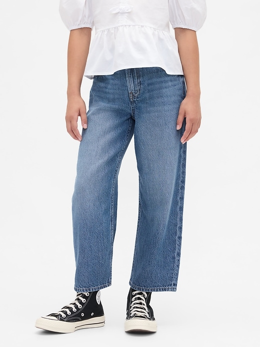 Image number 3 showing, Kids Mid Rise UltraSoft Relaxed Crop Jeans