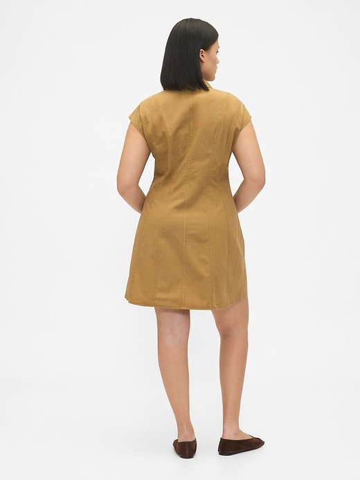 Image number 6 showing, Poplin Seamed Shirtdress
